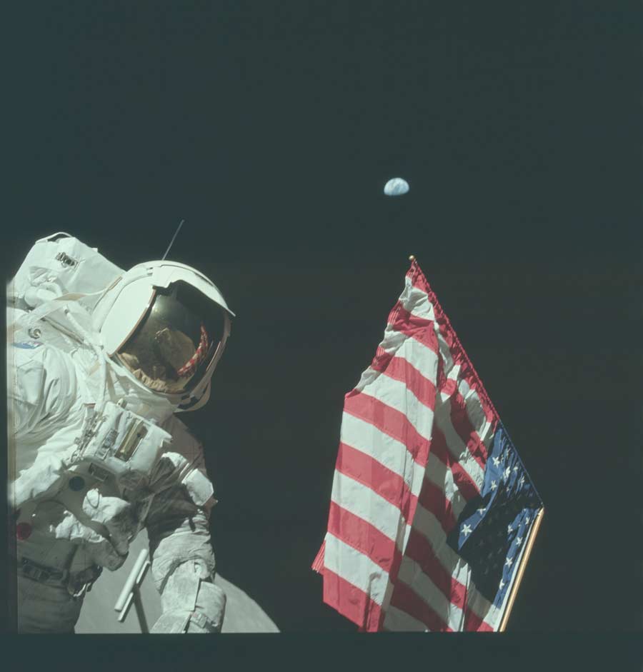 Apollo 17 — Long Shadows and Perspective Effects